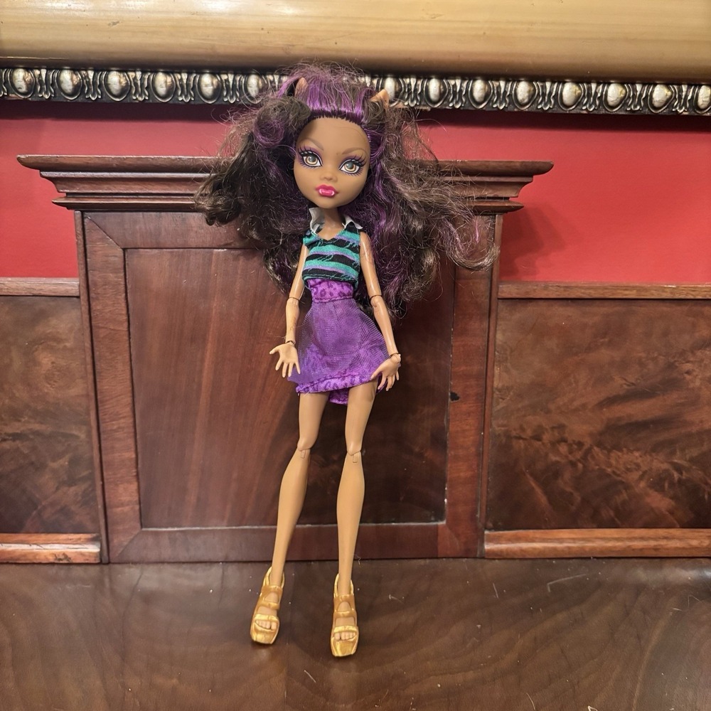 Monster High A‎ Pack of Trouble Clawdeen Wolf Doll Mattel Purple Dress Shoes